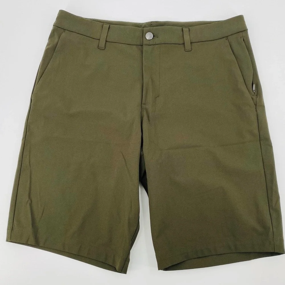 Lululemon Commission Short‎ Warpstreme Mens 31x10 Olive Green Chino LM7A83S